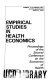 Empirical studies in health economics; proceedings.