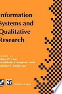 Information systems and qualitative research : proceedings of the IFIP TC8 WG 8.2 International Conference on Information Systems and Qualitative Research, 31st May-3rd June 1997, Philadelphia, Pennsylvania, USA /