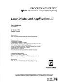 Laser diodes and applications III : 15-16 July 1998, Québec, Canada /