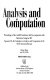Analysis and computation : proceedings of the twelfth conference held in conjunction with Structures Congress XIV : Chicago, Illinois, April 15-18, 1996 /