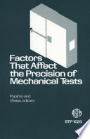 Factors that affect the precision of mechanical tests /