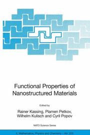 Functional properties of nanostructured materials /