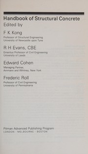 Handbook of structural concrete /