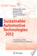 Sustainable automotive technologies 2012 proceedings of the 4th International Conference /