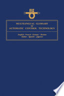 Multilingual glossary of automatic control technology : English, French, Russian, Italian, Spanish, Japanese /