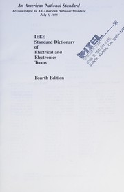 IEEE standard dictionary of electrical and electronics terms /