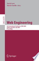 Web engineering : 5th international conference, ICWE 2005, Sydney, Australia, July 27-29, 2005 : proceedings /