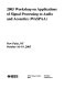 2005 Workshop on Applications Signal Processing to Audio and Acoustics (WASPAA) : October 16-19, 2005, New Paltz, NY.