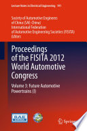 Proceedings of the FISITA 2012 World Automotive Congress.
