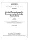 Optical technologies for communication satellite applications : 21-22 January 1986, Los Angeles, California /