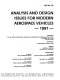 Analysis and design issues for modern aerospace vehicles, 1997 : presented at the 1997 ASME International Mechanical Engineering Congress and Exposition, November 16-21, 1997, Dallas, Texas /