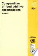Compendium of food additive specifications : combined specifications from 1st through the 37th meetings, 1956-1990 /