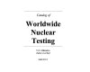 Catalog of worldwide nuclear testing /