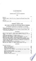 The care of injured and wounded service members : hearing before the Military Personnel Subcommittee of the Committee on Armed Services, House of Representatives, One Hundred Ninth Congress, first session, hearing held March 3, 2005.