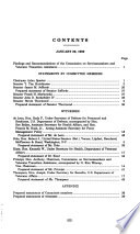 Findings and recommendations of the Commission on Servicemembers and Veterans Transition Assistance : hearing before the Committee on Veterans' Affairs, United States Senate, One Hundred Sixth Congress, first session, January 29, 1999.