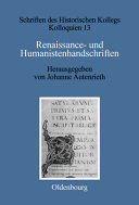 Renaissance- und Humanistenhandschriften /
