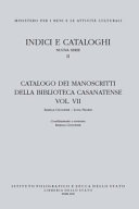 Catalogo dei manoscritti della Biblioteca casanatense /