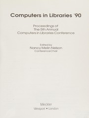 Computers in libraries '90 : proceedings of the 5th Annual Computers in Libraries Conference /
