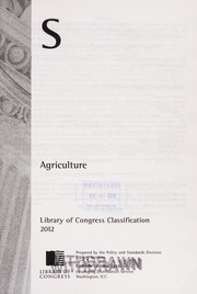 Library of Congress classification. S. Agriculture /