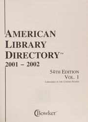 American library directory, 2001-2002 /