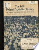 The 1920 federal population census : catalog of National Archives microfilm.