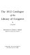 The 1812 catalogue of the Library of Congress : a facsimile /