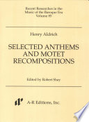 Selected anthems and motet recompositions