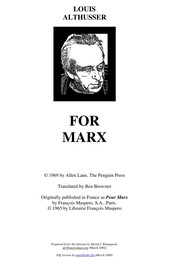 For Marx /