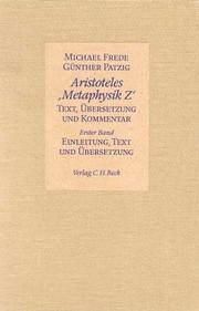 Aristoteles, "Metaphysik Z" : Text, Übersetzung und Kommentar /