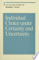 Individual choice under certainty and uncertainty.