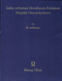 Index verborum homiliarum festalium Hesychii Hierosolymitani /
