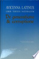 Liber tertius Naturalium : De generatione et corruptione /