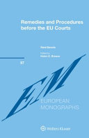 Remedies and procedures before the EU courts /