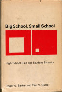 Big school, small school; high school size and student behavior,