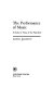 The performance of music; a study in terms of the pianoforte.