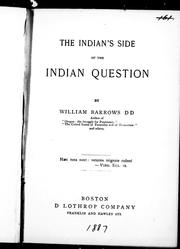 The Indian's side of the Indian question /