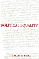 Political equality : an essay in democratic theory /