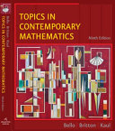 Topics in contemporary mathematics.