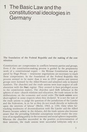 The political system of the Federal Republic of Germany /