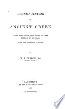 Pronunciation of ancient Greek;