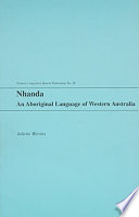 Nhanda : an aboriginal language of Western Australia /