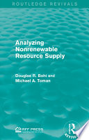Analyzing nonrenewable resource supply /