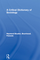 A critical dictionary of sociology /