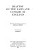 On the laws and customs of England /