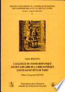 Catalogue du fonds hispanique ancien (1492-1808) de la Bibliothèque Sainte-Geneviève de Paris /