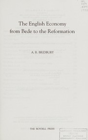 The English economy from Bede to the Reformation /