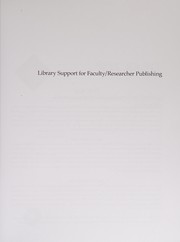 Library support for faculty/researcher publishing /