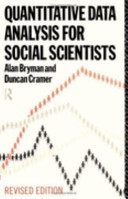 Quantitative data analysis for social scientists /