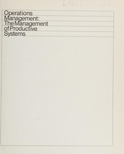 Operations management : the management of productive systems /