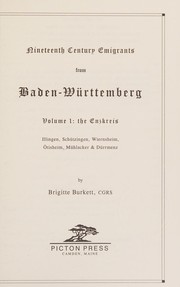 Nineteenth century emigrants from Baden-Württemberg /